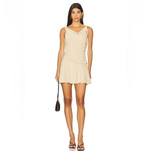 L'Academie by Marianna Tinah Mini Dress in Beige